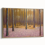Golden Forest Abstract Wall Art – Soft Floral Nature Canvas Print