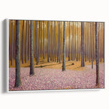 Golden Forest Abstract Wall Art – Soft Floral Nature Canvas Print