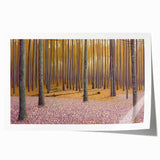 Golden Forest Abstract Wall Art – Soft Floral Nature Canvas Print