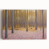 Golden Forest Abstract Wall Art – Soft Floral Nature Canvas Print