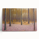 Golden Forest Abstract Wall Art – Soft Floral Nature Canvas Print