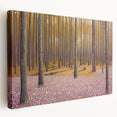 Golden Forest Abstract Wall Art – Soft Floral Nature Canvas Print