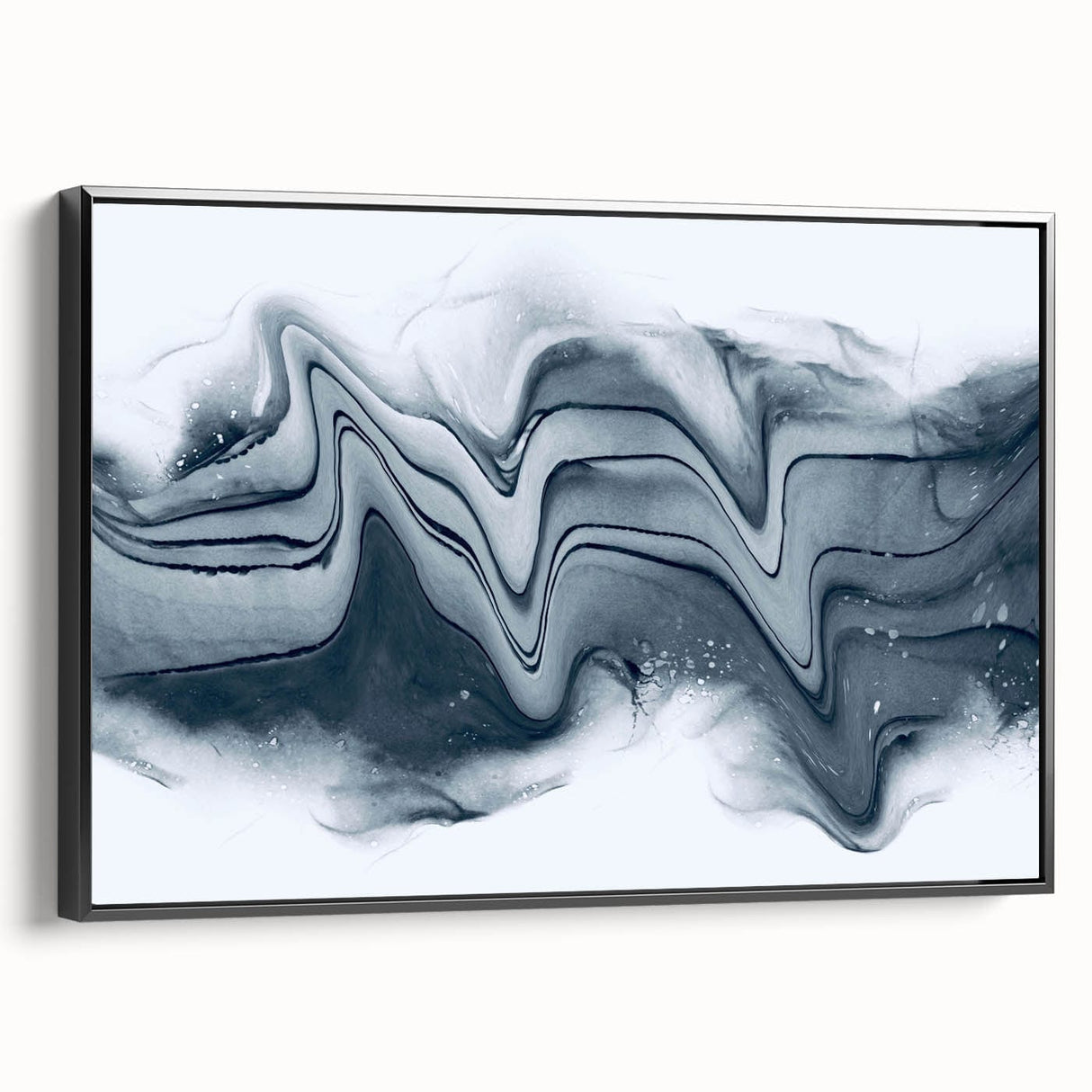 Modern Fluid Art Prints – Monochrome Black & White Canvas Decor