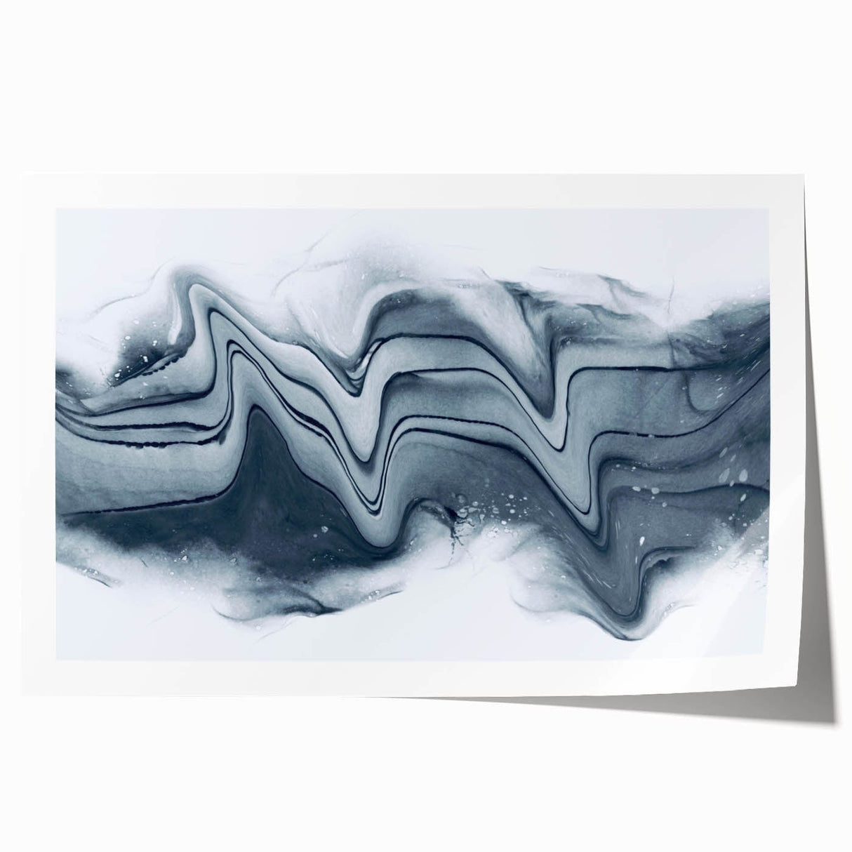 Modern Fluid Art Prints – Monochrome Black & White Canvas Decor