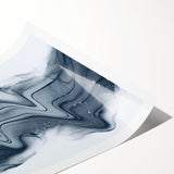 Modern Fluid Art Prints – Monochrome Black & White Canvas Decor