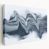 Modern Fluid Art Prints – Monochrome Black & White Canvas Decor