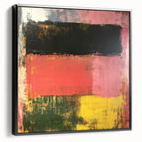 Bold Abstract Expressionist Wall Art – Modern Color-Block Canvas