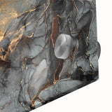 High-End Abstract Wall Decor – Dark Gray & Gold Canvas