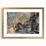 High-End Abstract Wall Decor – Dark Gray & Gold Canvas
