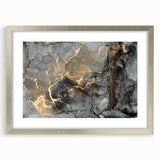 High-End Abstract Wall Decor – Dark Gray & Gold Canvas