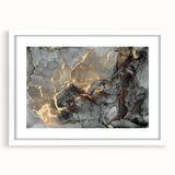 High-End Abstract Wall Decor – Dark Gray & Gold Canvas