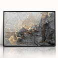 High-End Abstract Wall Decor – Dark Gray & Gold Canvas