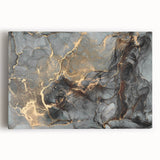 High-End Abstract Wall Decor – Dark Gray & Gold Canvas
