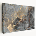 High-End Abstract Wall Decor – Dark Gray & Gold Canvas