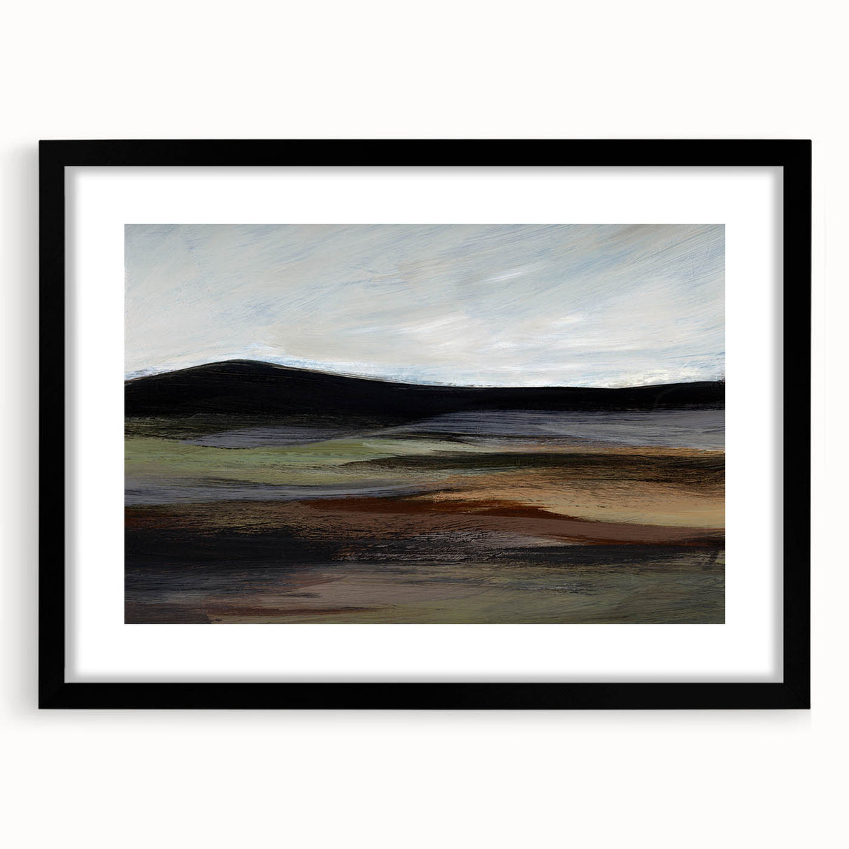 Earthen Harmony Abstracts - Calm Landscape Abstract Art in Earth Tones