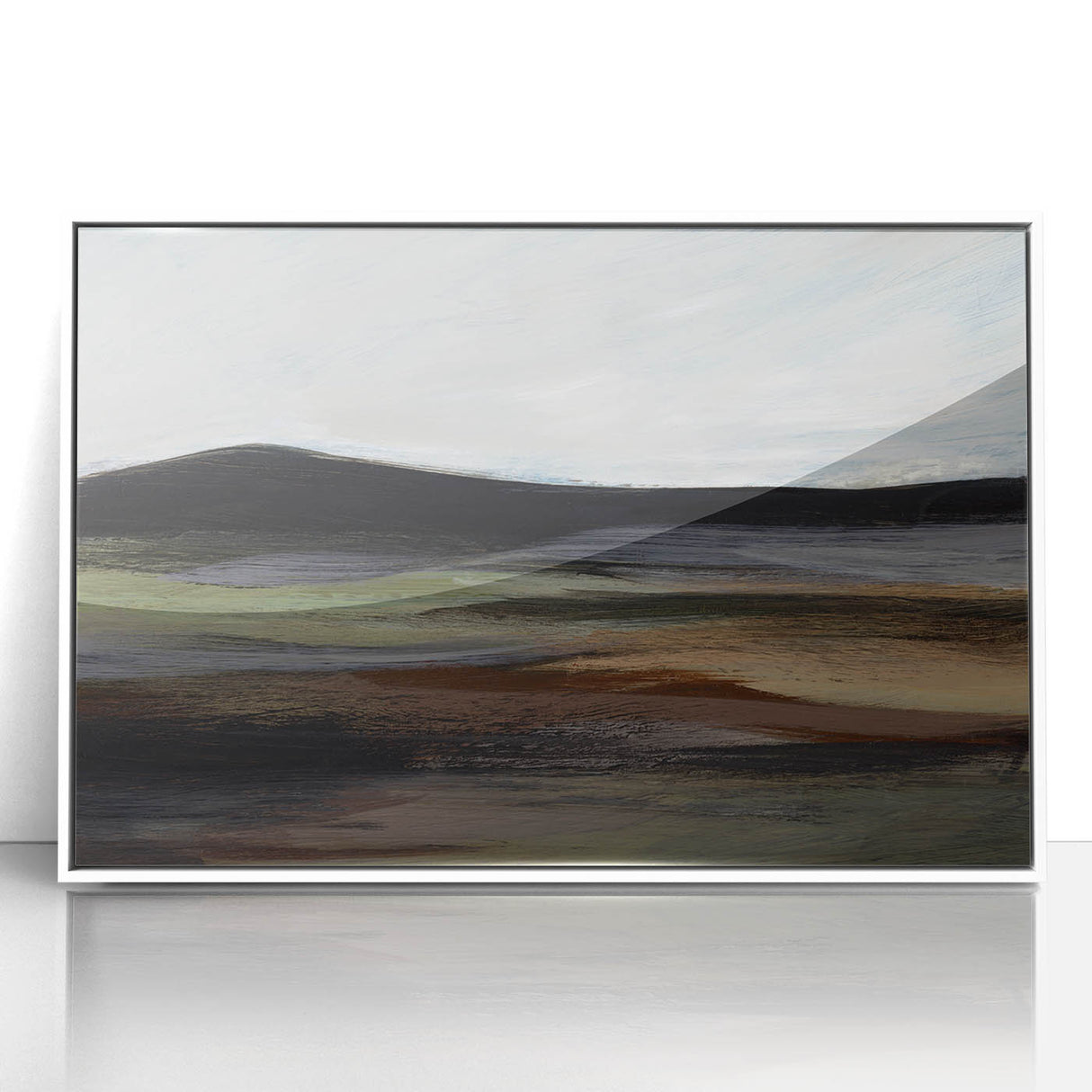 Earthen Harmony Abstracts - Calm Landscape Abstract Art in Earth Tones