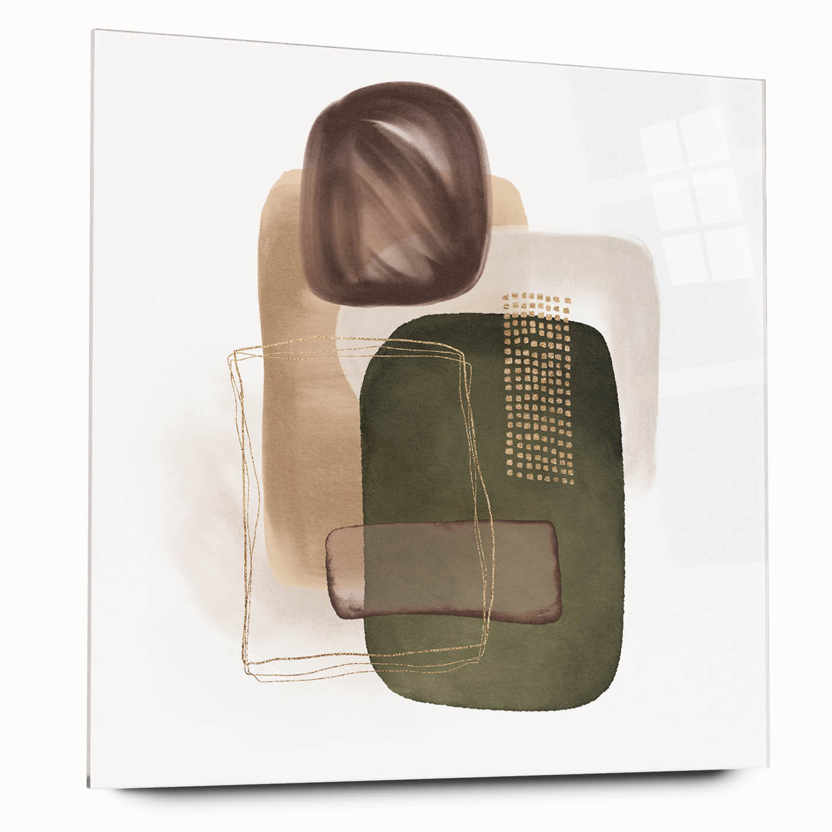 Geometric minimalist abstract wall art – modern earthy decor