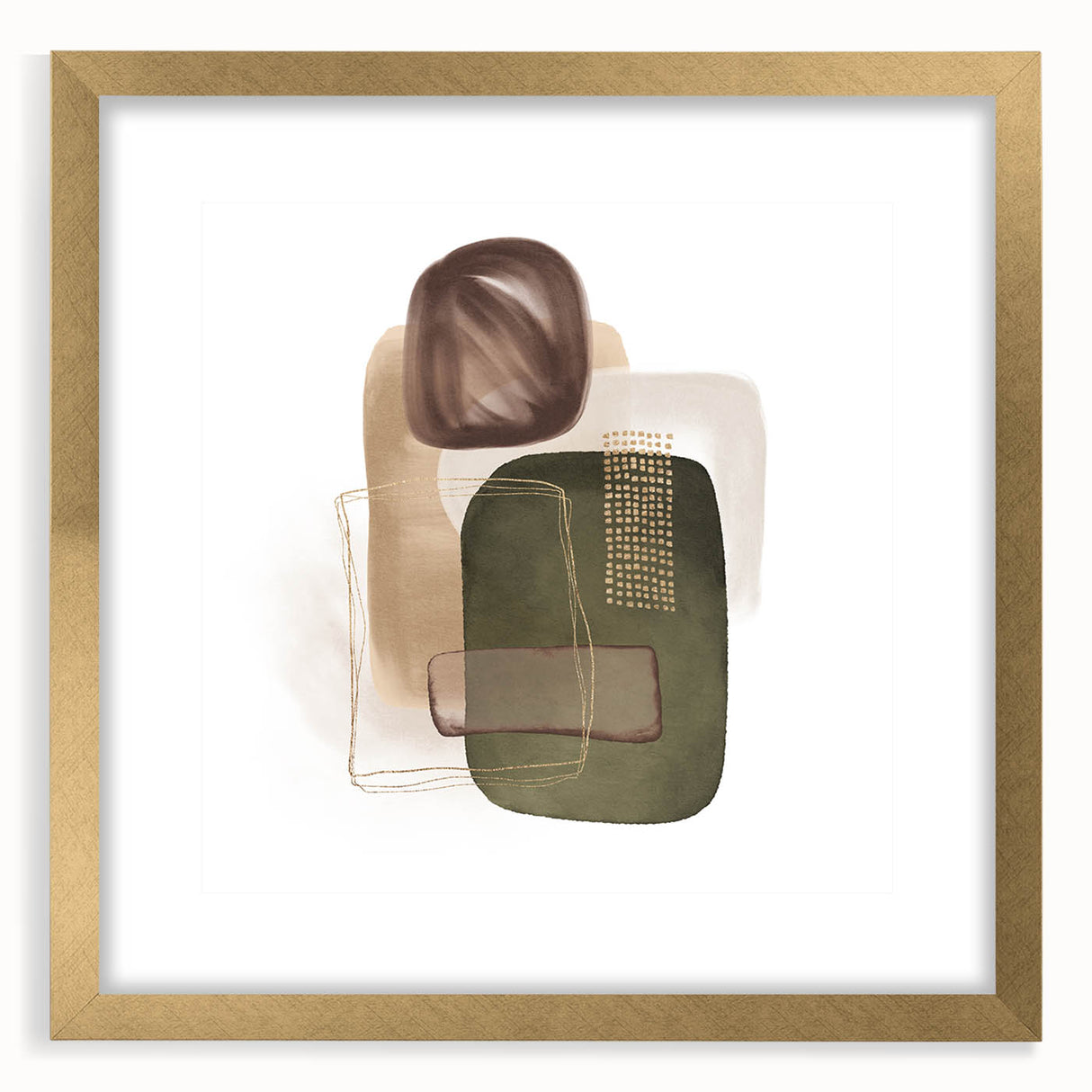 Geometric minimalist abstract wall art – modern earthy decor