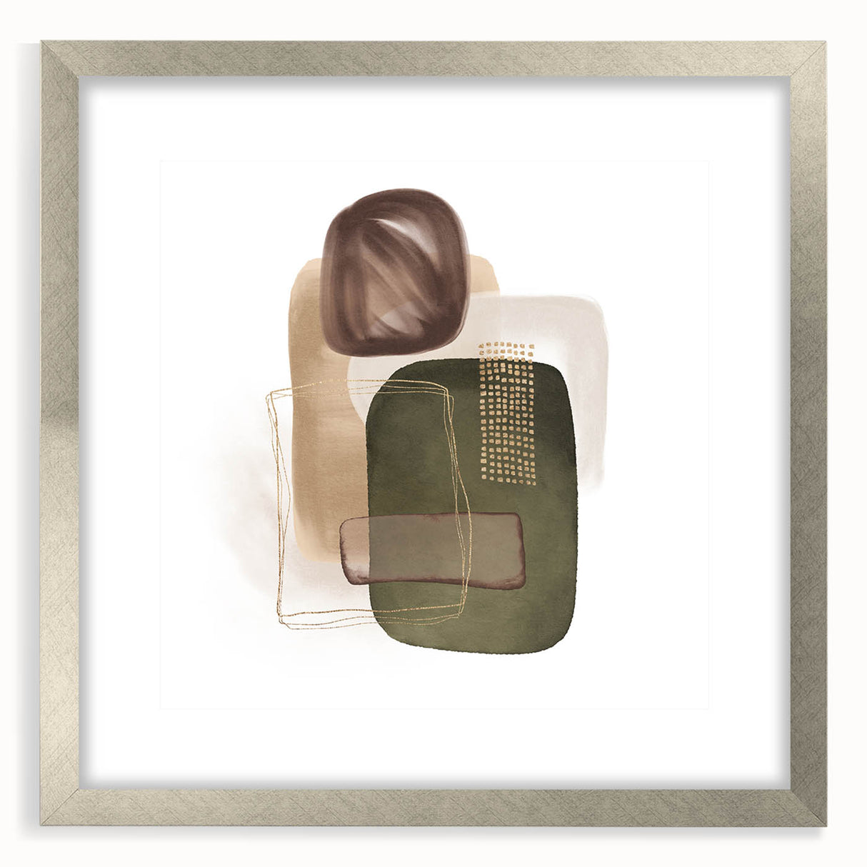 Geometric minimalist abstract wall art – modern earthy decor