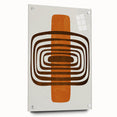 Retro Geometric Brown & Orange Print – Modern Abstract Wall Art