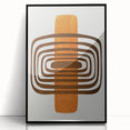 Retro Geometric Brown & Orange Print – Modern Abstract Wall Art