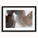 Moody Modern Wall Art – Large Abstract Canvas with Metallic Accents