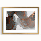 Moody Modern Wall Art – Large Abstract Canvas with Metallic Accents
