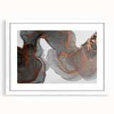 Moody Modern Wall Art – Large Abstract Canvas with Metallic Accents