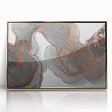Moody Modern Wall Art – Large Abstract Canvas with Metallic Accents