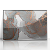 Moody Modern Wall Art – Large Abstract Canvas with Metallic Accents