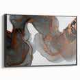 Moody Modern Wall Art – Large Abstract Canvas with Metallic Accents