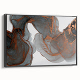 Moody Modern Wall Art – Large Abstract Canvas with Metallic Accents