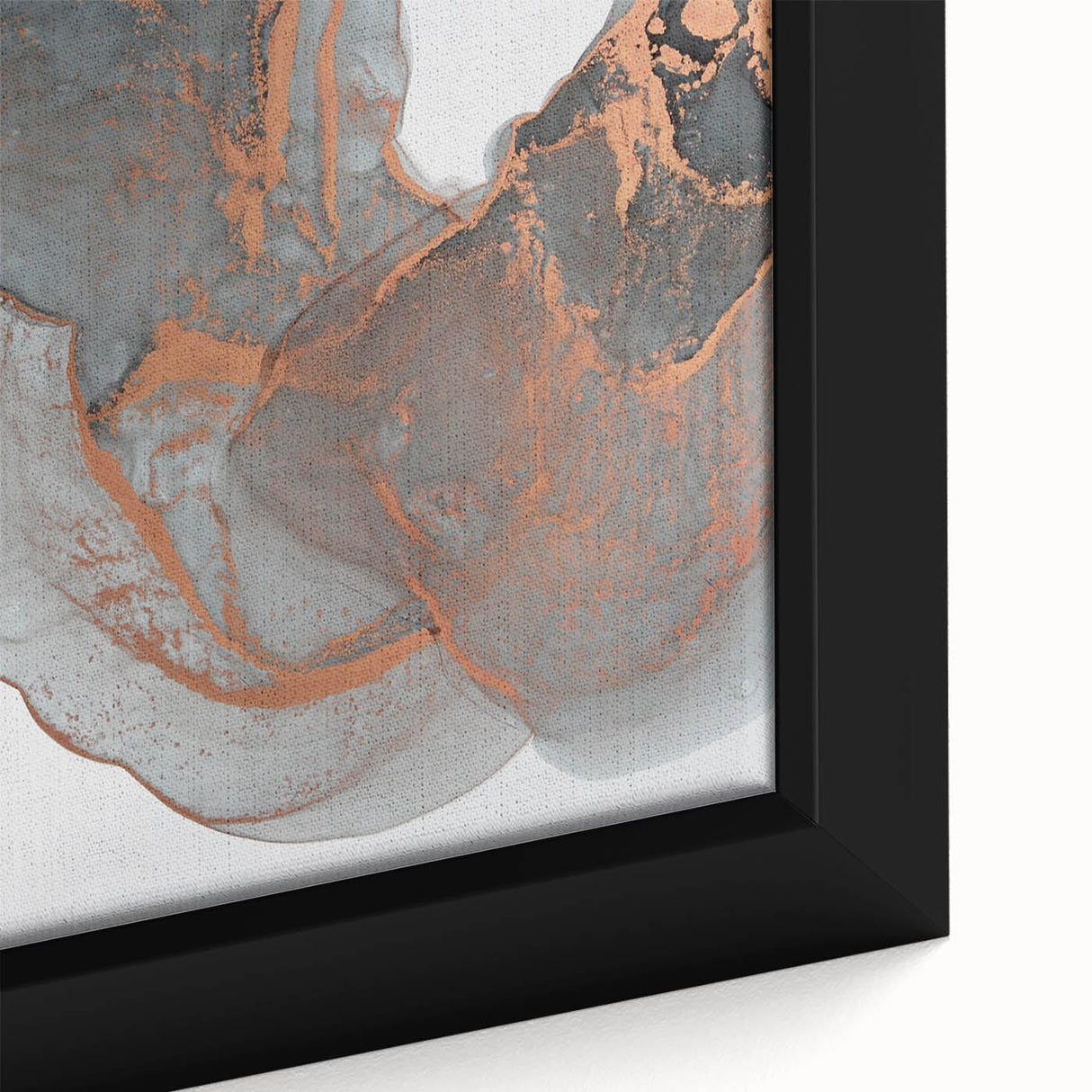 Moody Modern Wall Art – Large Abstract Canvas with Metallic Accents