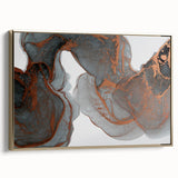 Moody Modern Wall Art – Large Abstract Canvas with Metallic Accents