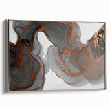 Moody Modern Wall Art – Large Abstract Canvas with Metallic Accents