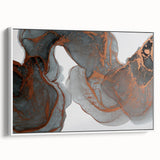 Moody Modern Wall Art – Large Abstract Canvas with Metallic Accents