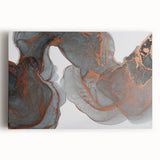 Moody Modern Wall Art – Large Abstract Canvas with Metallic Accents