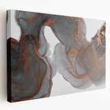 Moody Modern Wall Art – Large Abstract Canvas with Metallic Accents