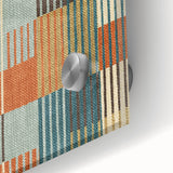 Timeless Textures Abstract Wall Art - Retro Grid in Warm Tones