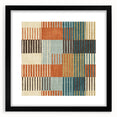 Timeless Textures Abstract Wall Art - Retro Grid in Warm Tones