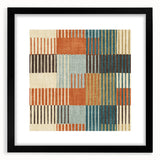 Timeless Textures Abstract Wall Art - Retro Grid in Warm Tones