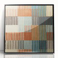 Timeless Textures Abstract Wall Art - Retro Grid in Warm Tones