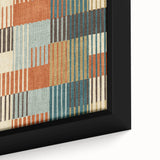Timeless Textures Abstract Wall Art - Retro Grid in Warm Tones