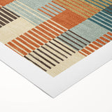 Timeless Textures Abstract Wall Art - Retro Grid in Warm Tones