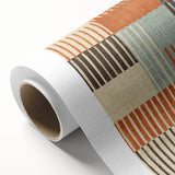 Timeless Textures Abstract Wall Art - Retro Grid in Warm Tones