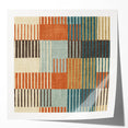 Timeless Textures Abstract Wall Art - Retro Grid in Warm Tones