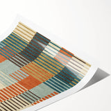 Timeless Textures Abstract Wall Art - Retro Grid in Warm Tones