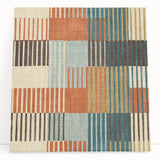 Timeless Textures Abstract Wall Art - Retro Grid in Warm Tones