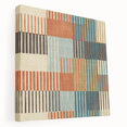 Timeless Textures Abstract Wall Art - Retro Grid in Warm Tones
