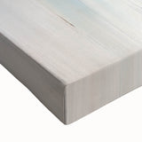 Dreamy Abstract Floral Wall Art – Soft Blue & Peach Canvas Print